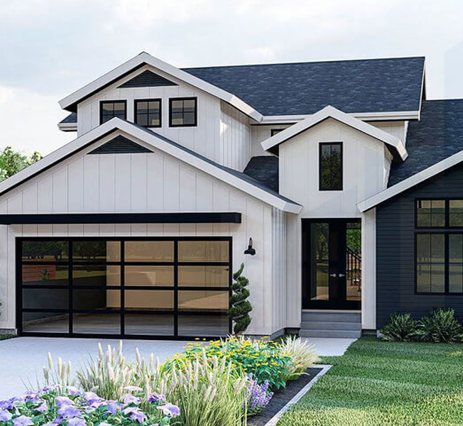 Aluminum Glass Panel Garage Door